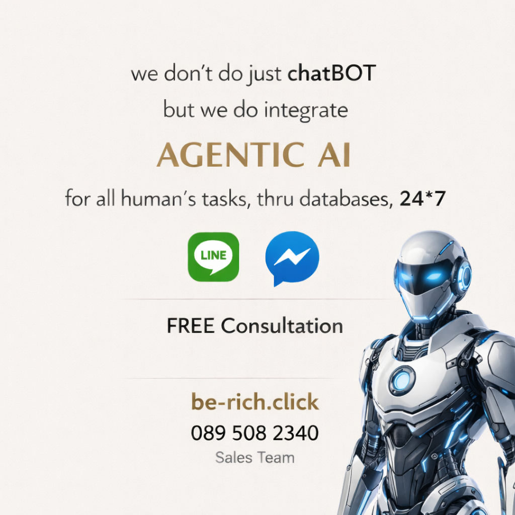Futuristic agentic AI promotional design